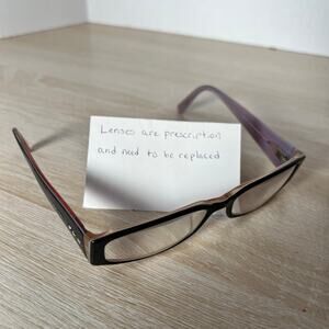 Prada VPR10F 3AX-1O1 Eyeglasses Black Light Pink PARTS ONLY 53-16-135